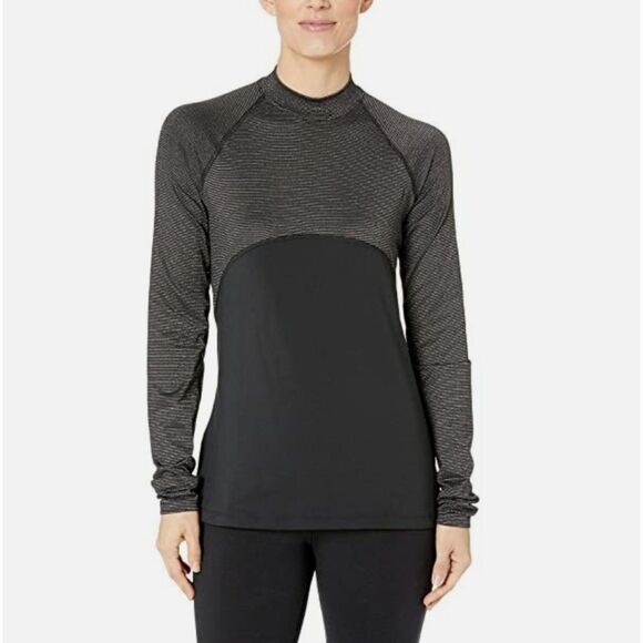 NWT Nike Pro Warm Dri-Fit Black Silver Slim Fit Long Sleeve Athletic Shirt SZ M - Picture 6 of 13